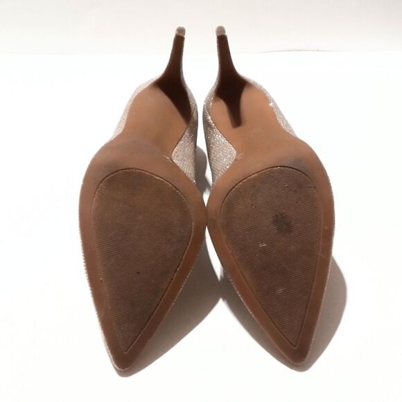 BCBGeneration Gold Glitter Pointed Toe High Heel Shoes Size 11M - Picture 7 of 7